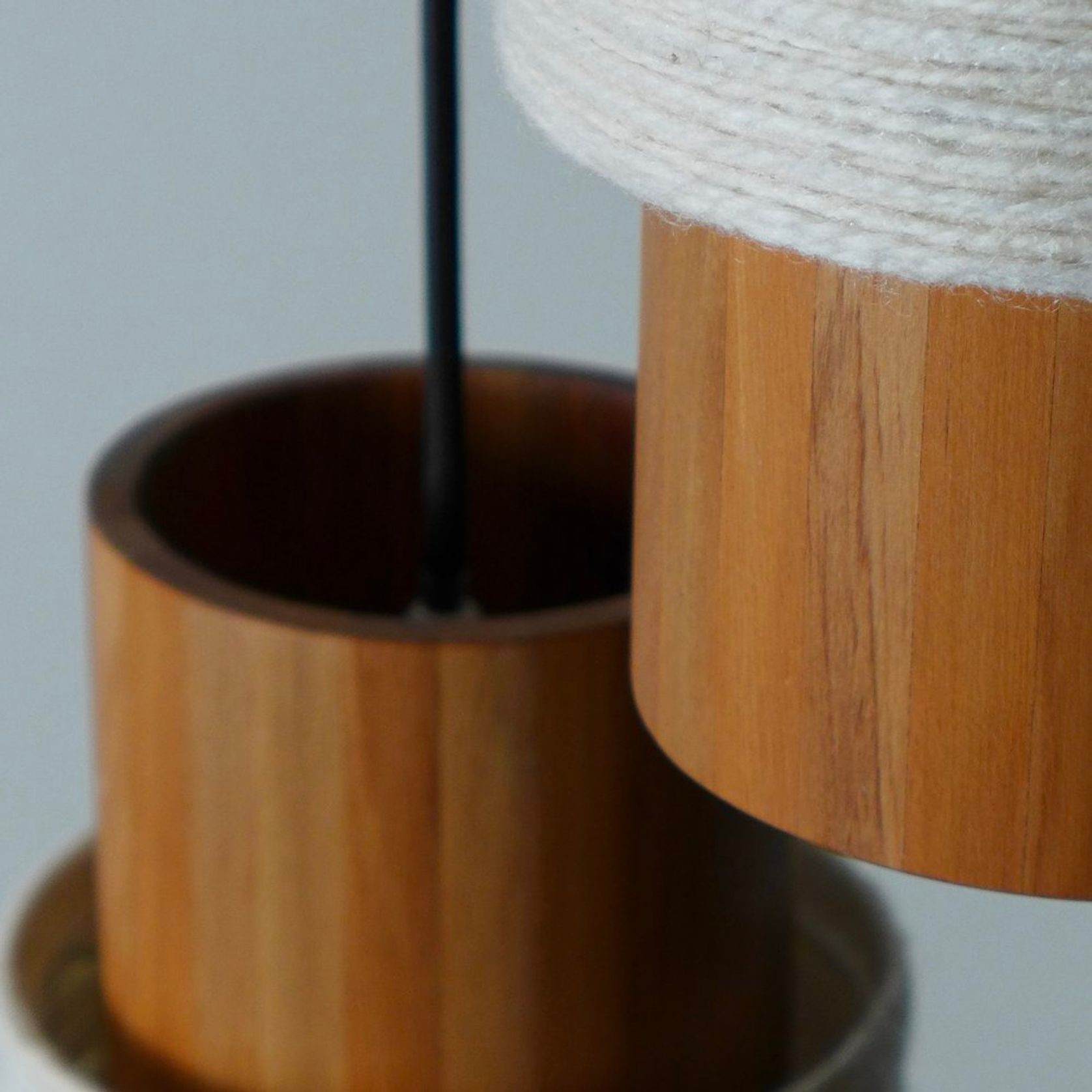 Circlet Timber & Wool Pendant Light gallery detail image