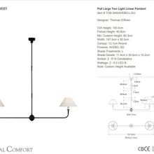 Thomas O'Brien Piaf Large Two-Light Linear Pendant gallery detail image