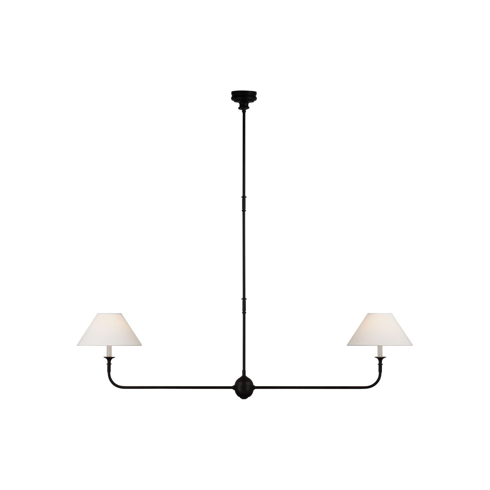 Thomas O'Brien Piaf Large Two-Light Linear Pendant gallery detail image