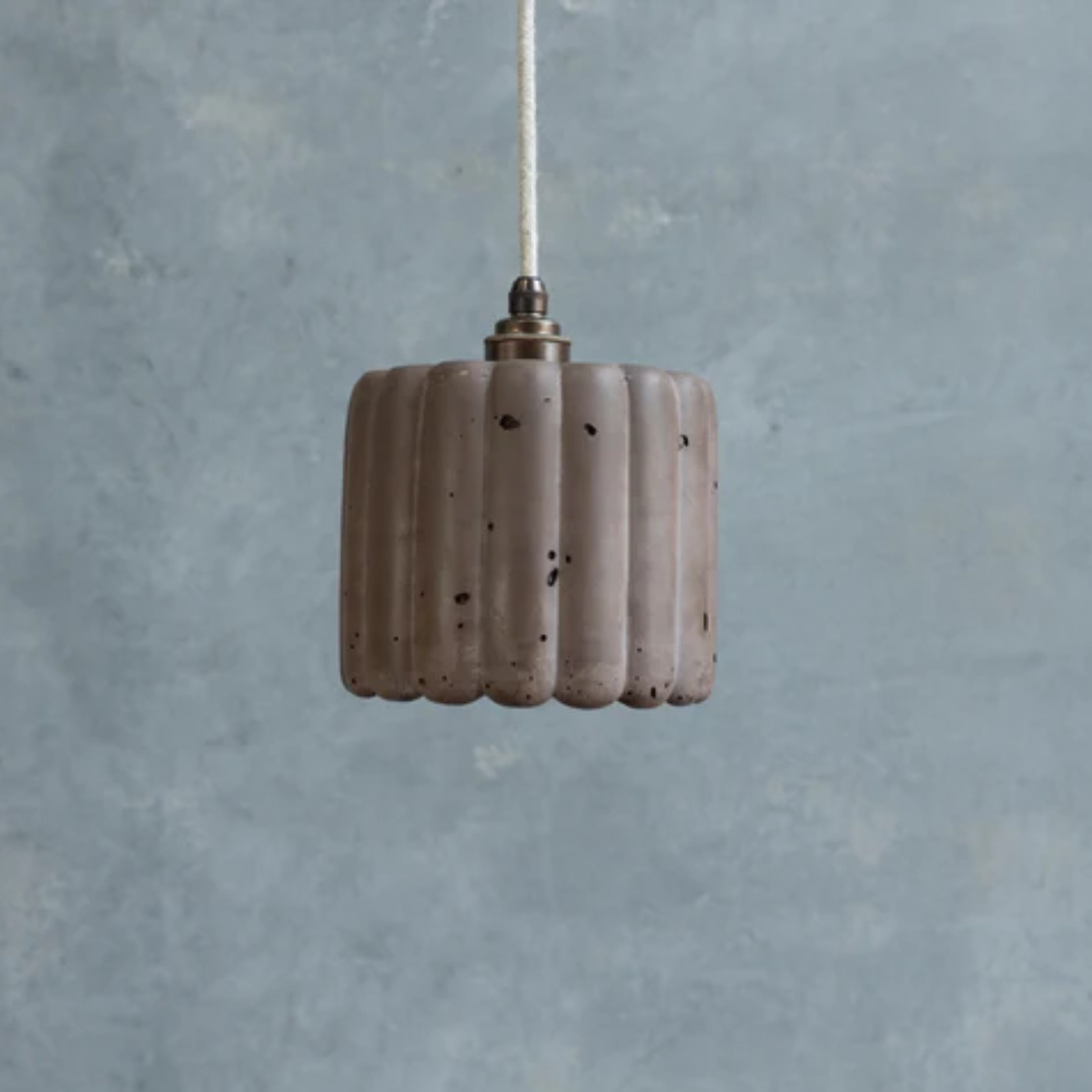 Ribbed Crete Pendant Light gallery detail image