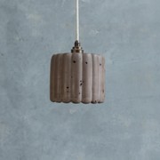 Ribbed Crete Pendant Light gallery detail image