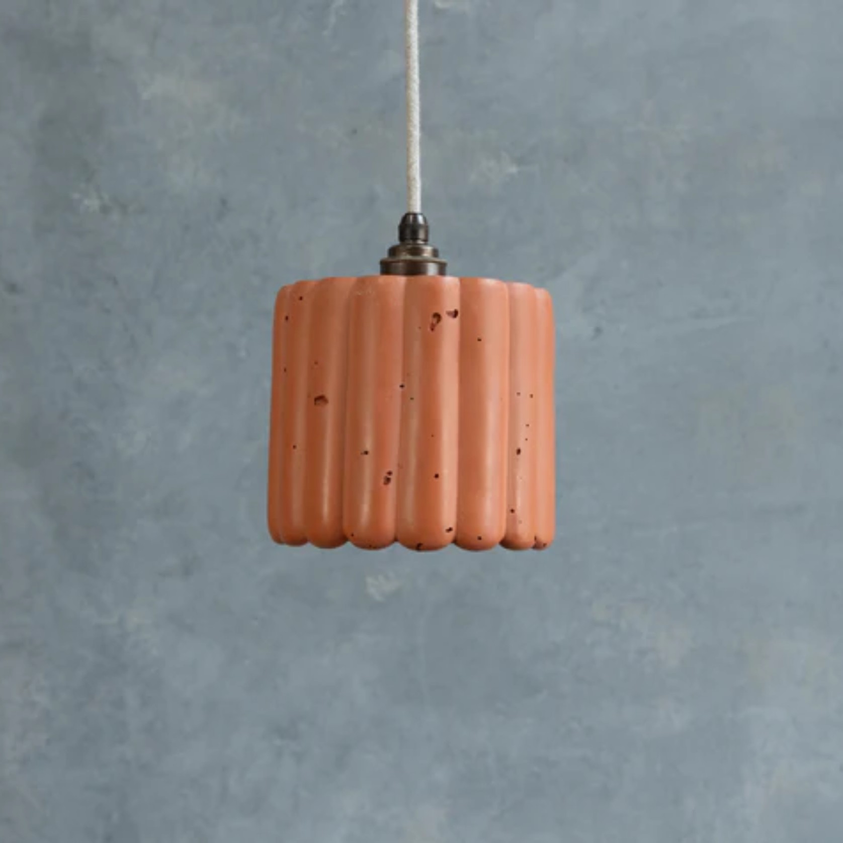 Ribbed Crete Pendant Light gallery detail image