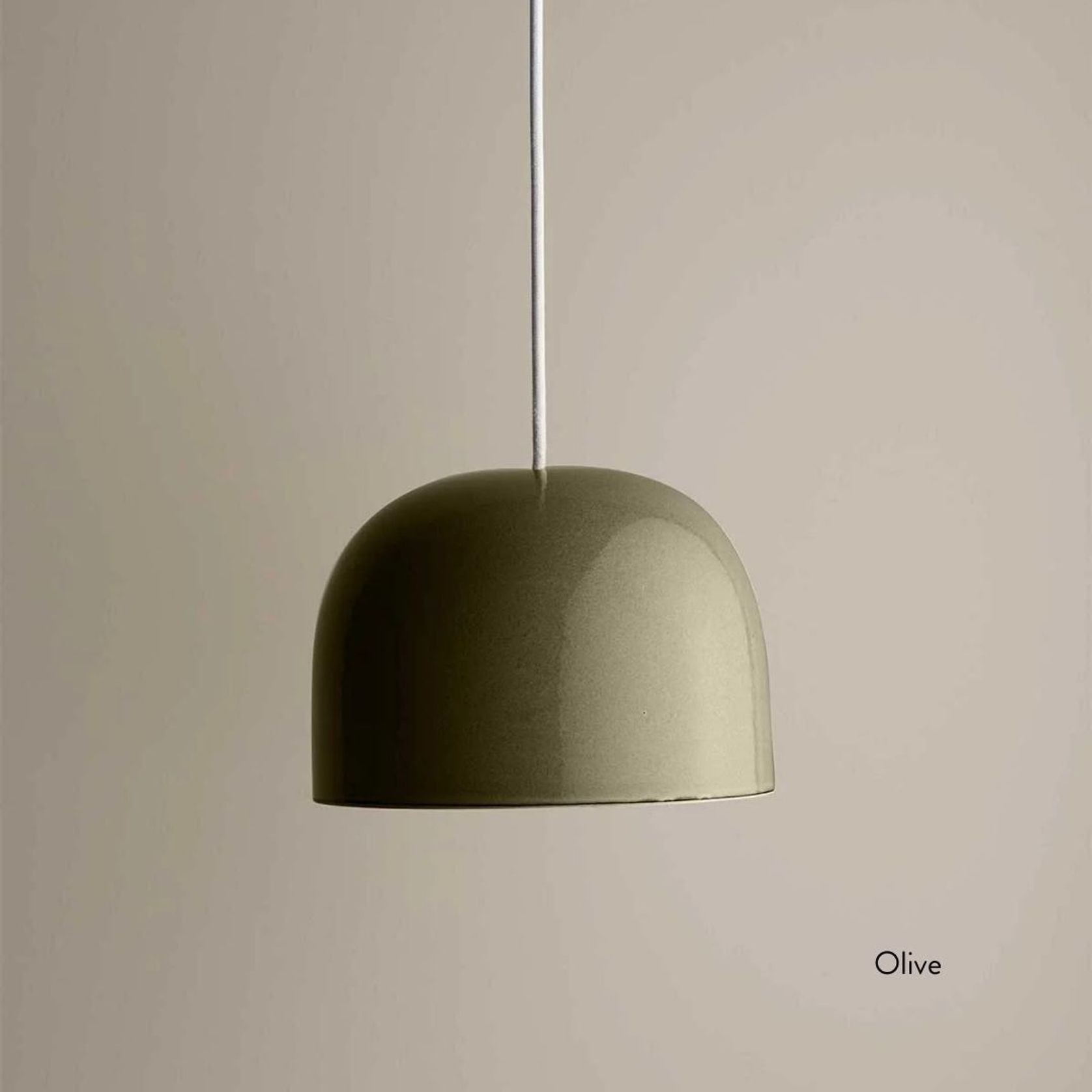 Ceramic Pendant Bell Light Small gallery detail image