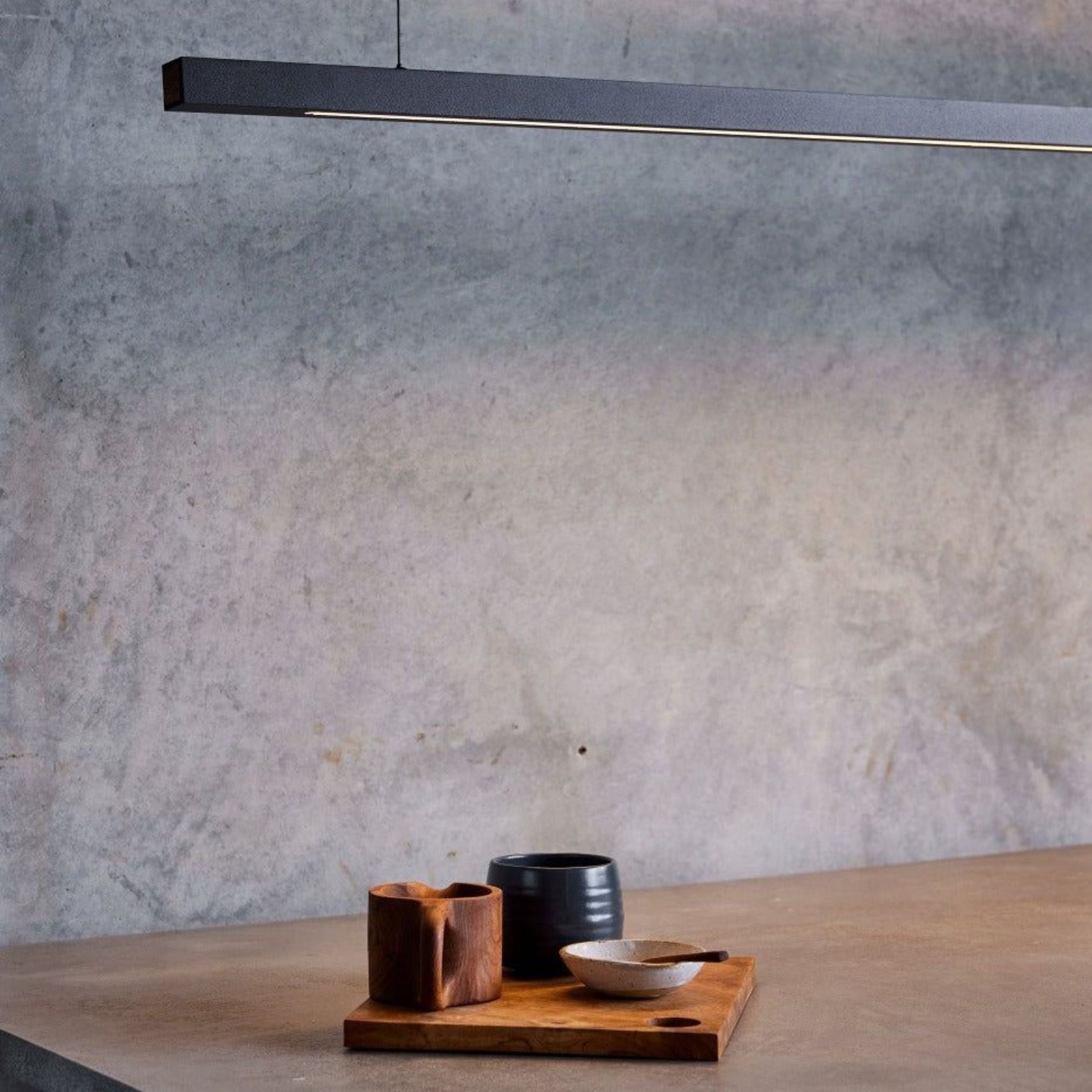 Capsühl Linear LED Pendant Black gallery detail image
