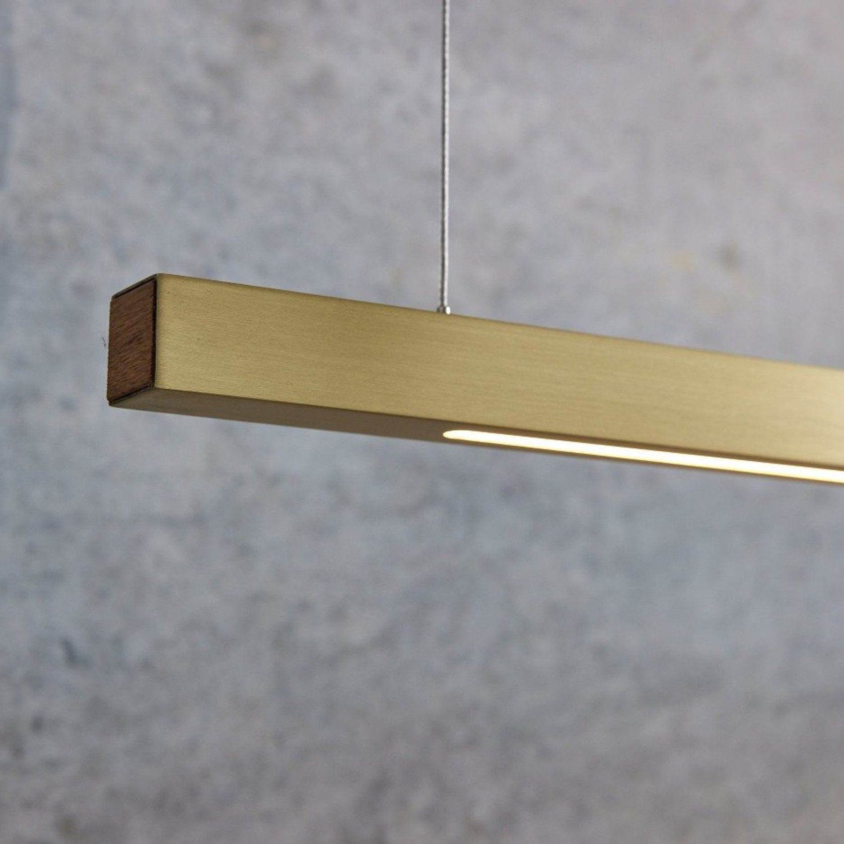 L.I.M. LED Linear Pendant Brass gallery detail image