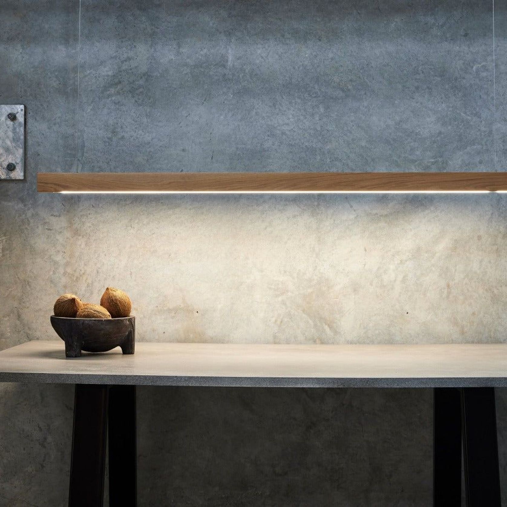 Capsühl Linear LED Pendant Oak gallery detail image