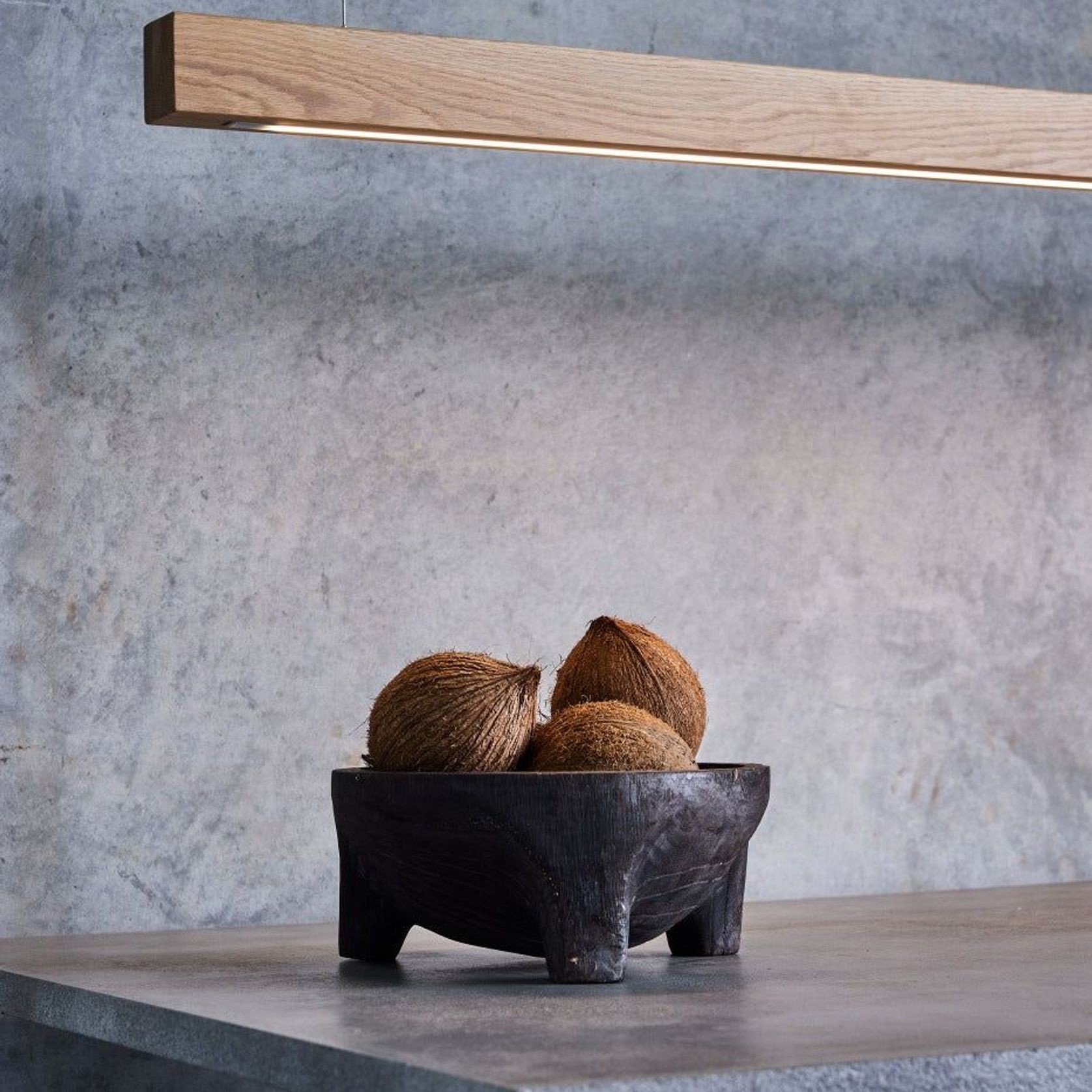Capsühl Linear LED Pendant Oak gallery detail image