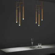 Candella 3 Light Pendant in Matte Satin Brass gallery detail image