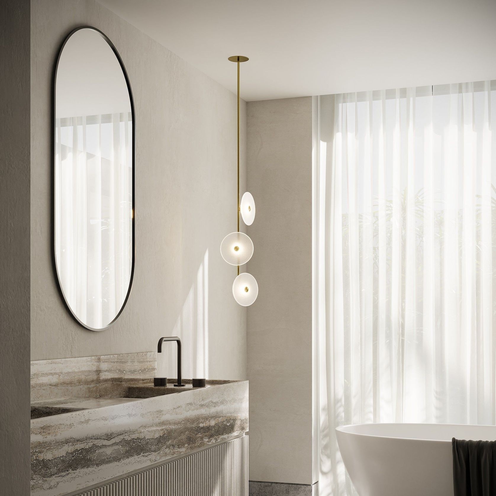 Coral Trio Pendant Light (Off-Centered) gallery detail image