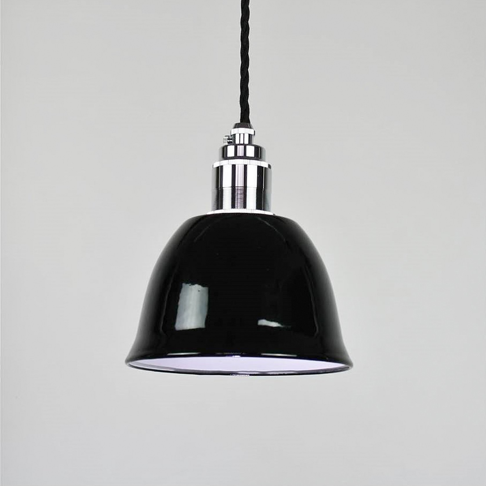 Miniature Bell Black Pendant Light gallery detail image