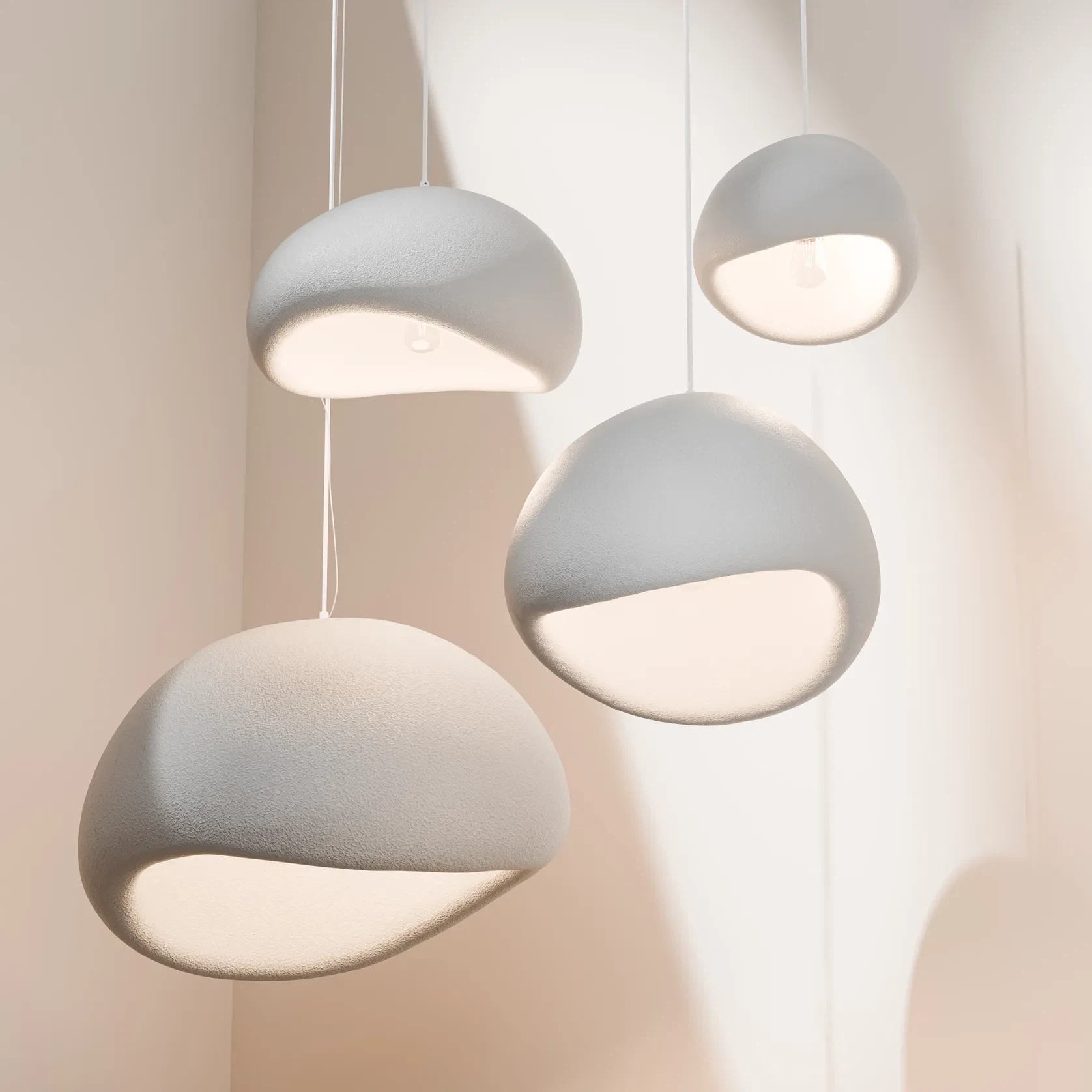 Cardinal Organic Textured Resin Pendant Light gallery detail image