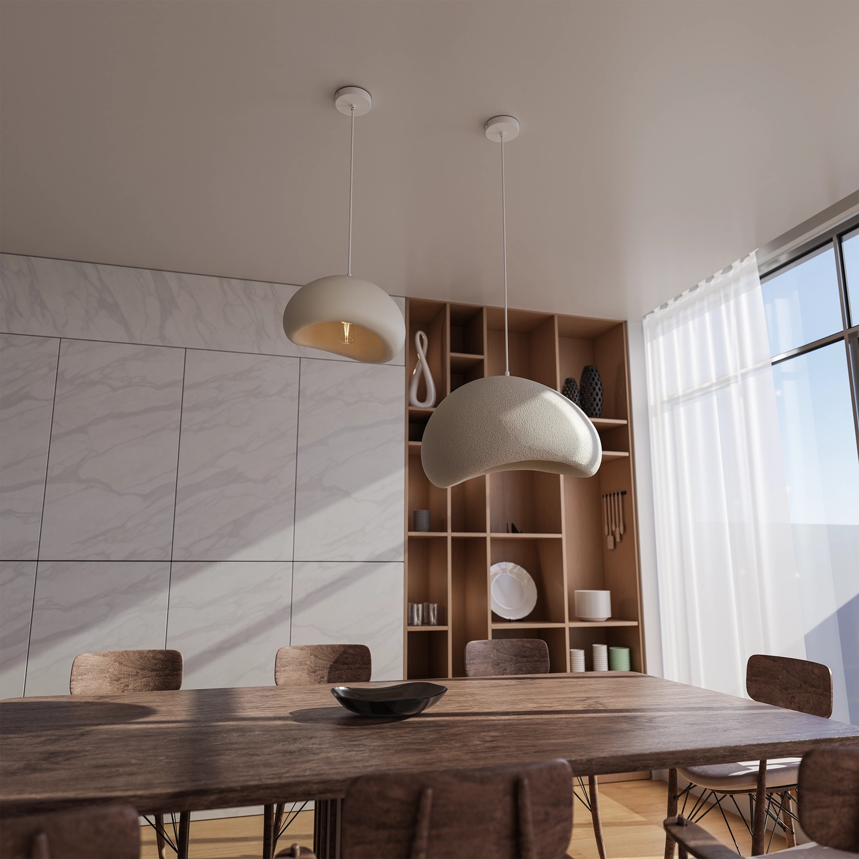 Cardinal Organic Textured Resin Pendant Light gallery detail image