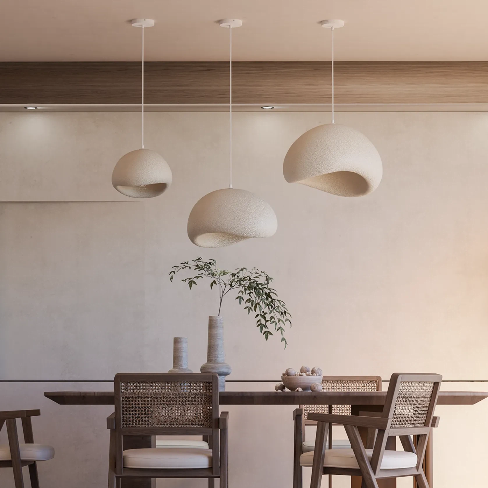 Cardinal Organic Textured Resin Pendant Light gallery detail image
