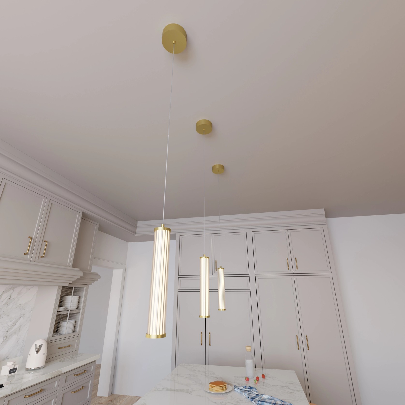 Charm Acrylic Fluted Pendant Light gallery detail image