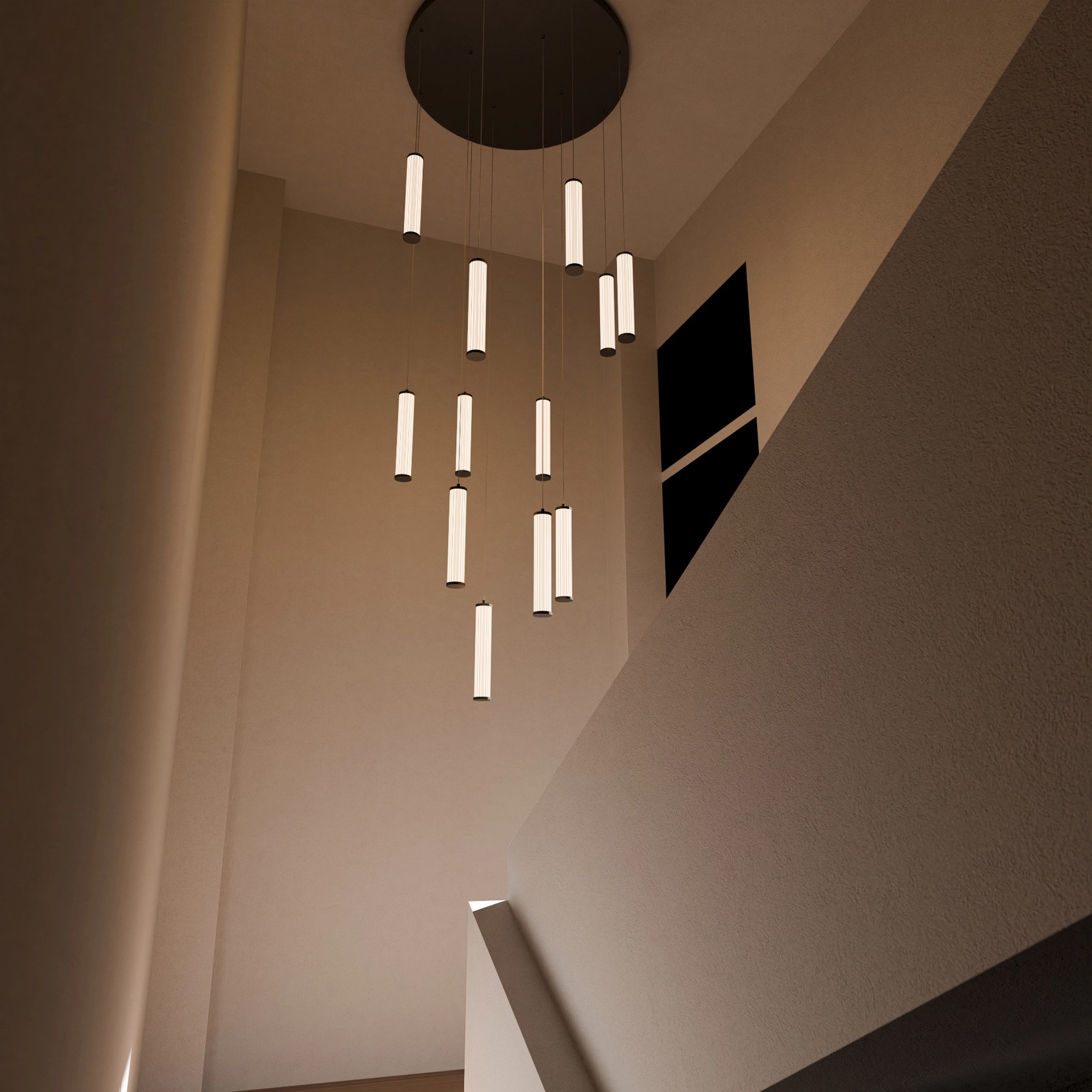Charm Acrylic Fluted Pendant Light gallery detail image