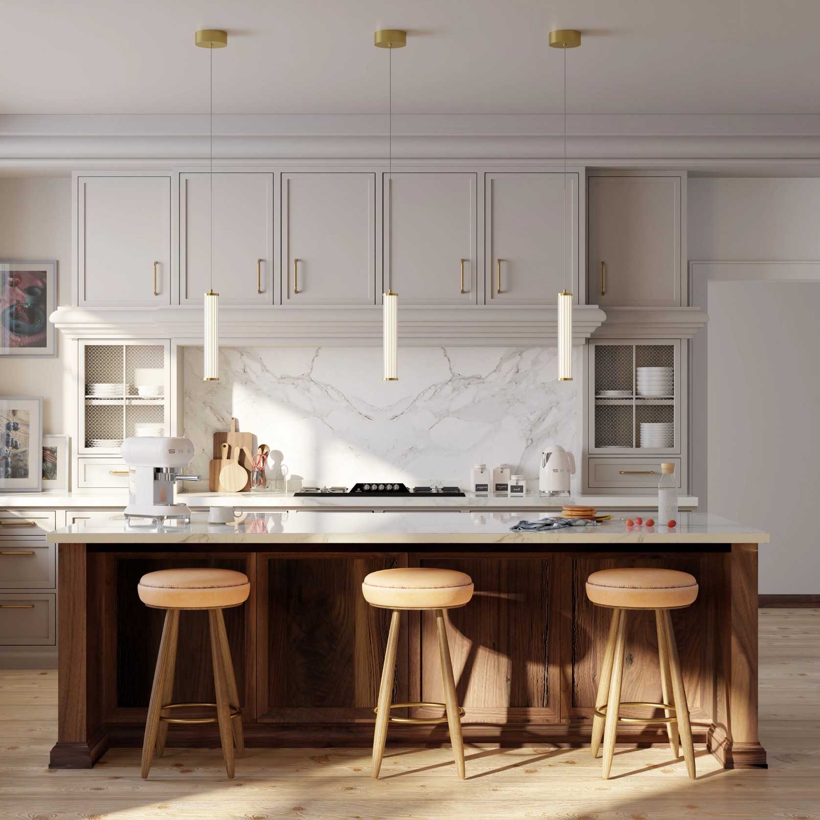 Charm Acrylic Fluted Pendant Light gallery detail image