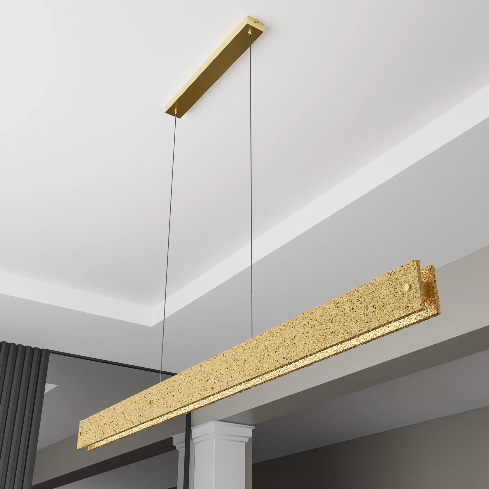 Couas Rough Textured Aluminum Pendant Light gallery detail image