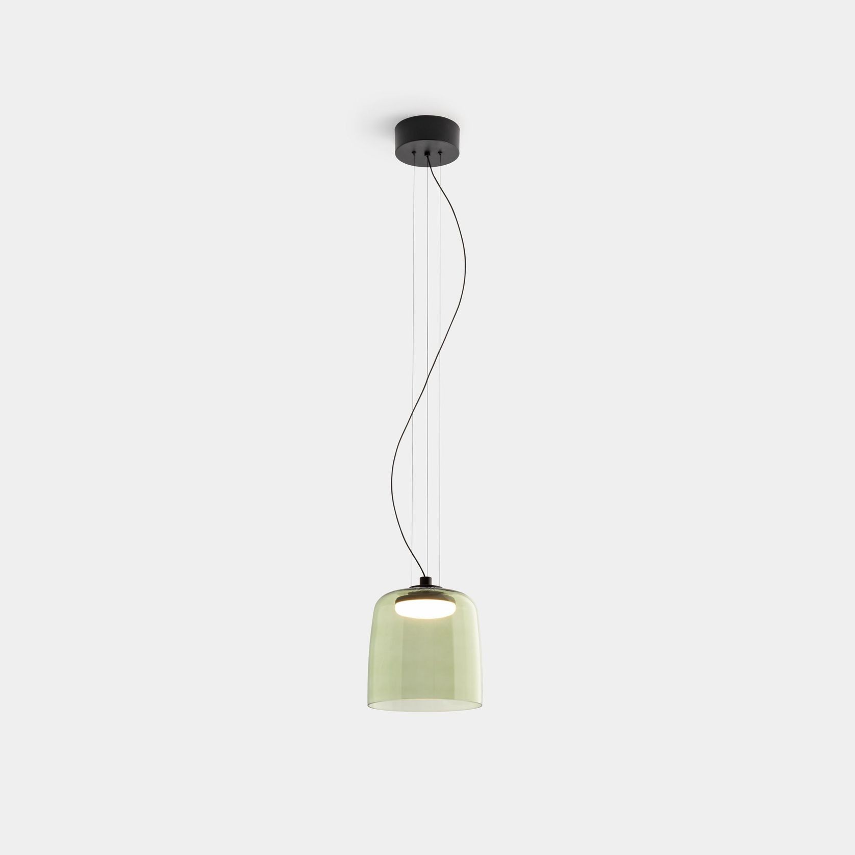 Lark 1 Shade Pendant - 22 cm in Green gallery detail image