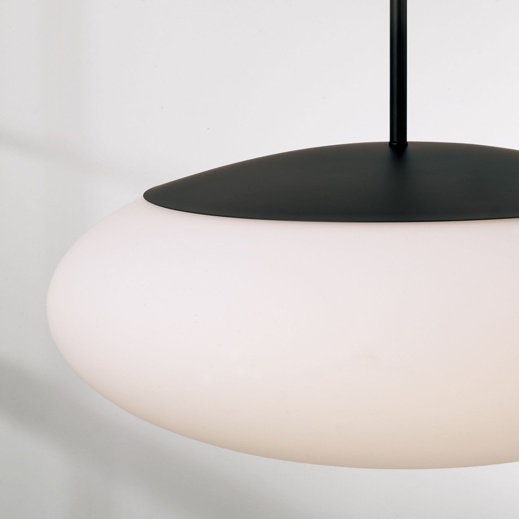 Luca 1 Light Pendant in Matte Black gallery detail image