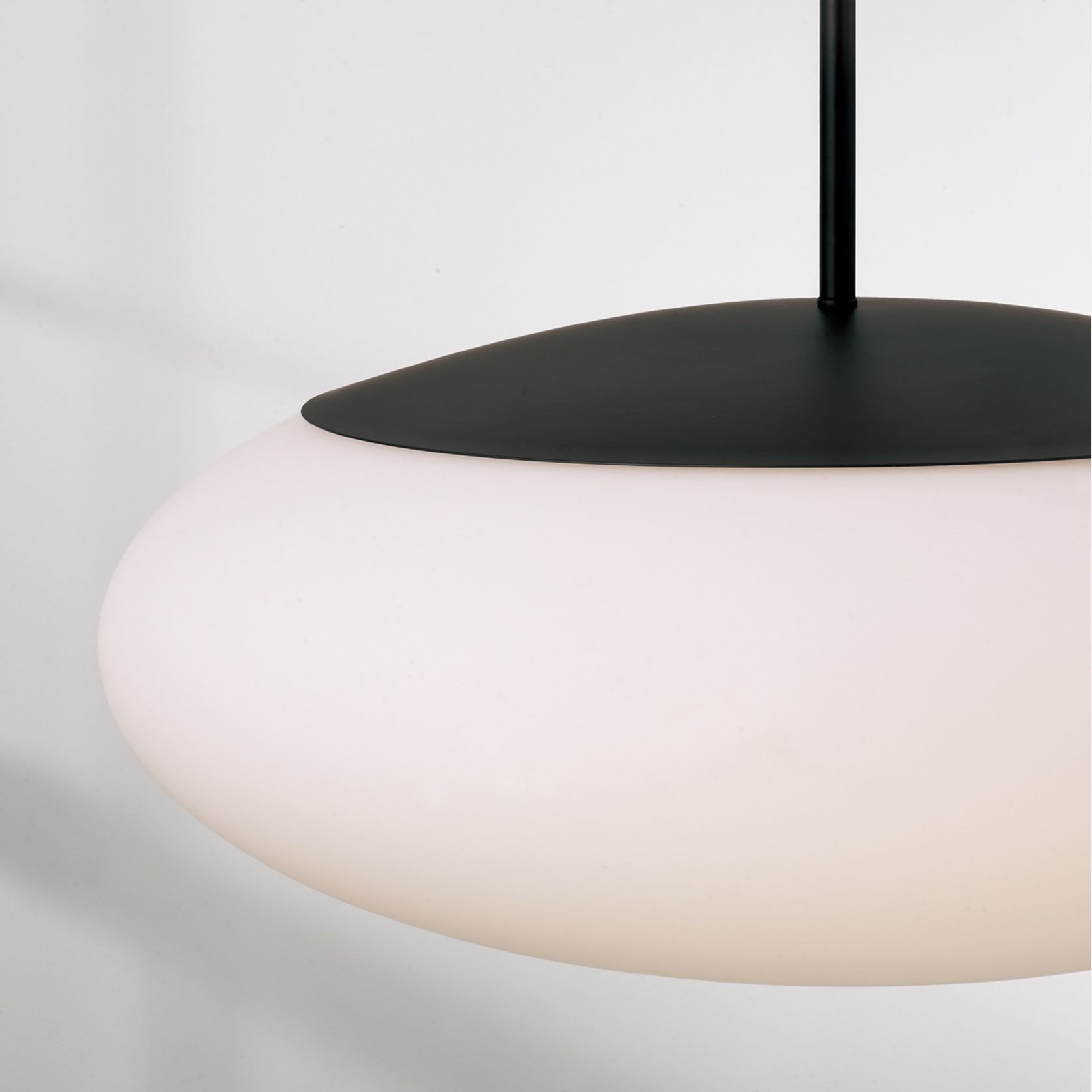 Luca 1 Light Pendant in Matte Black gallery detail image