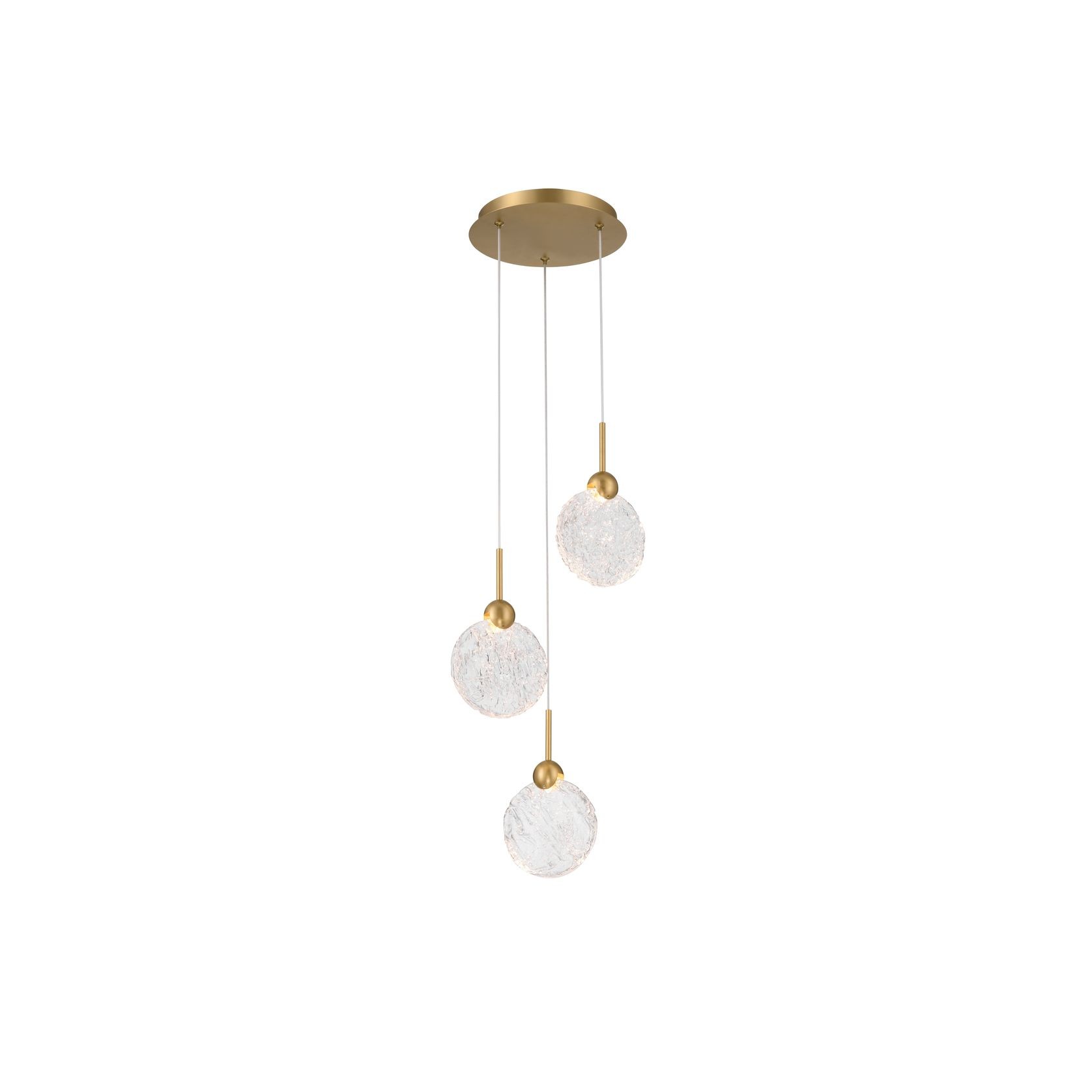 Vivi 3 Light Pendant in Legacy Brass gallery detail image