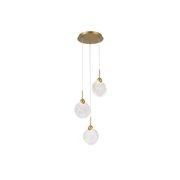 Vivi 3 Light Pendant in Legacy Brass gallery detail image