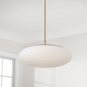 Luca 1 Light Pendant in Aged Brass gallery detail image