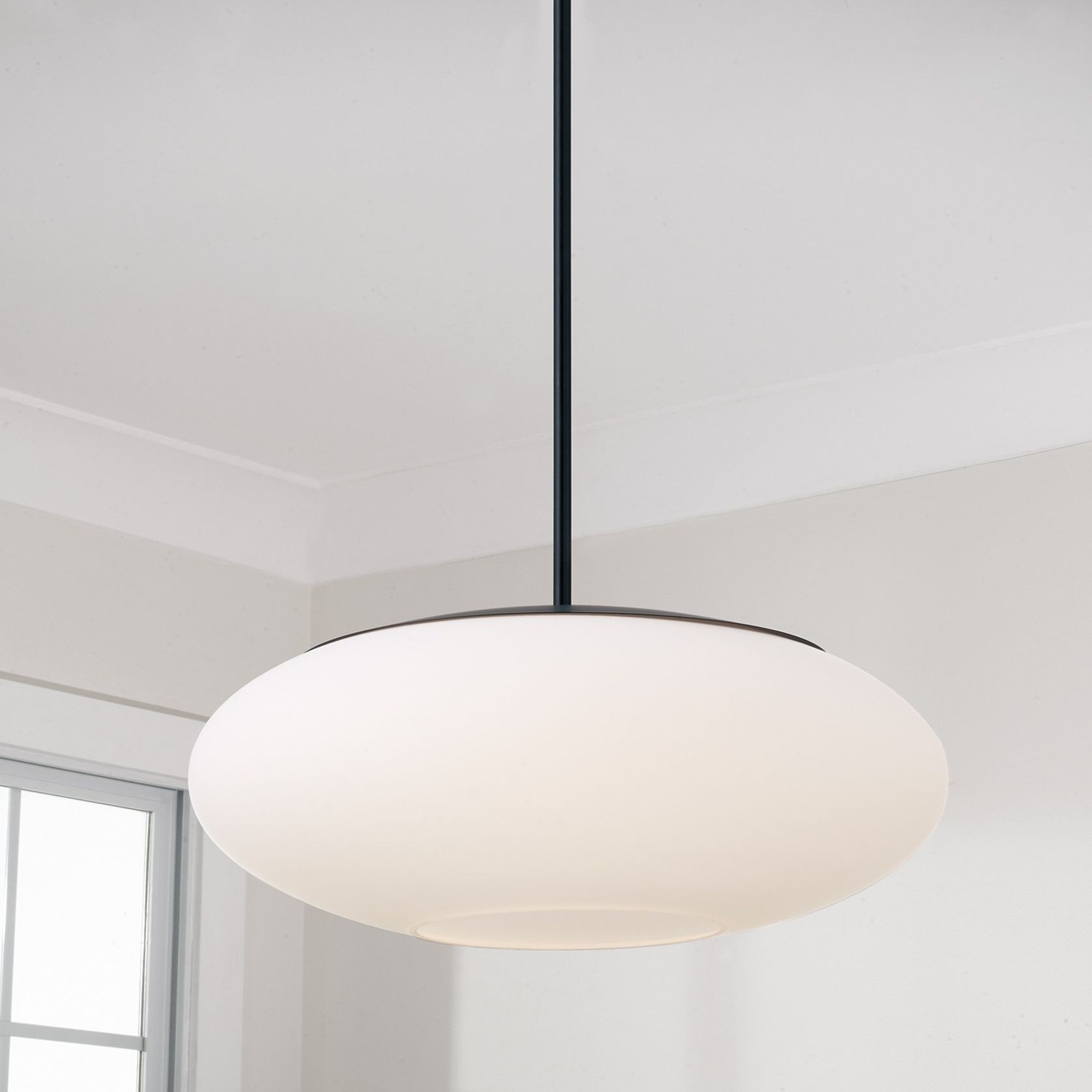 Luca 1 Light Pendant in Matte Black gallery detail image