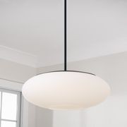 Luca 1 Light Pendant in Matte Black gallery detail image