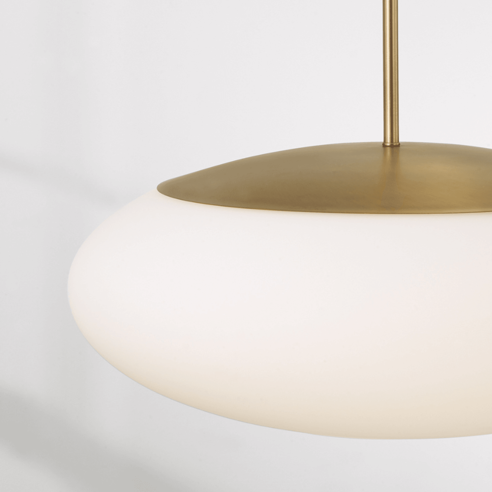 Luca 1 Light Pendant in Aged Brass gallery detail image