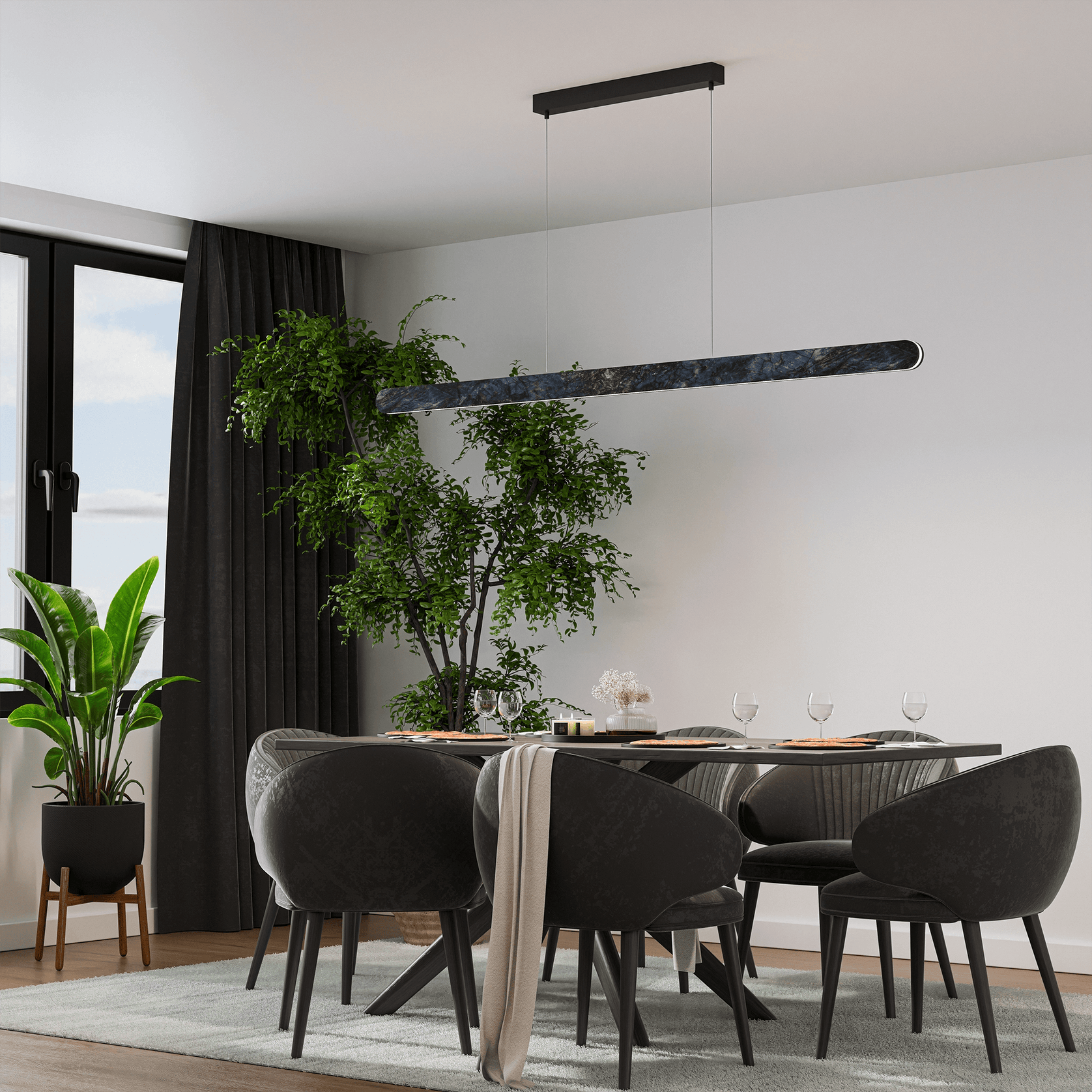 Lanner Marble Linear Pendant gallery detail image