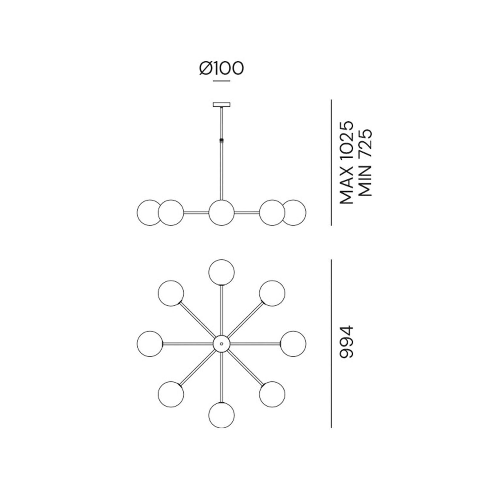 Molecola 8lt Pendant Light gallery detail image