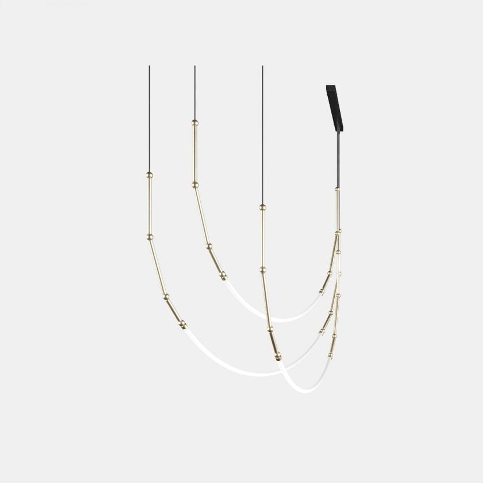 Leda 3lt Curve Pendant Light gallery detail image