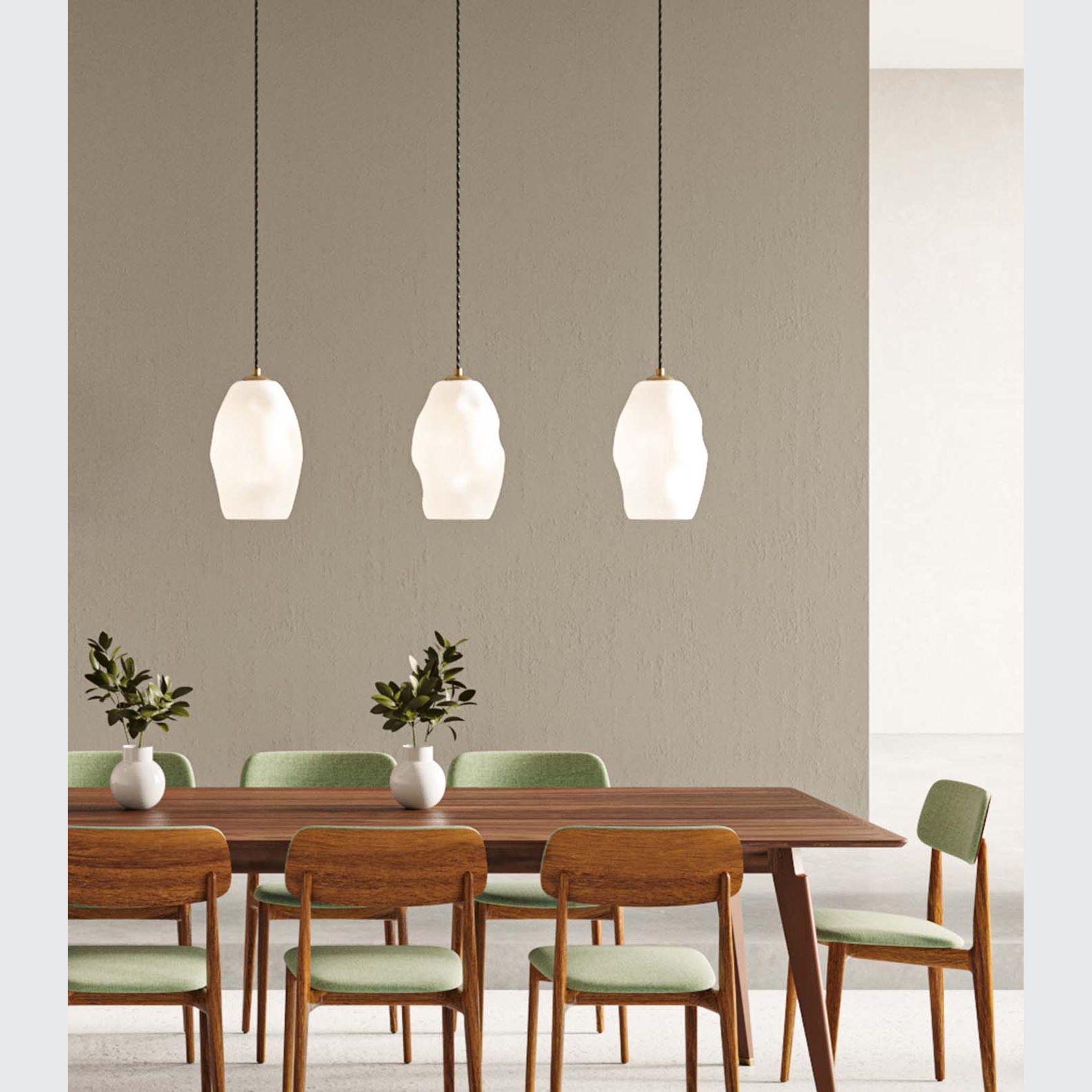 Organic White Pendant Light gallery detail image