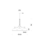 Albini AM/AS 3lt Pendant Light gallery detail image