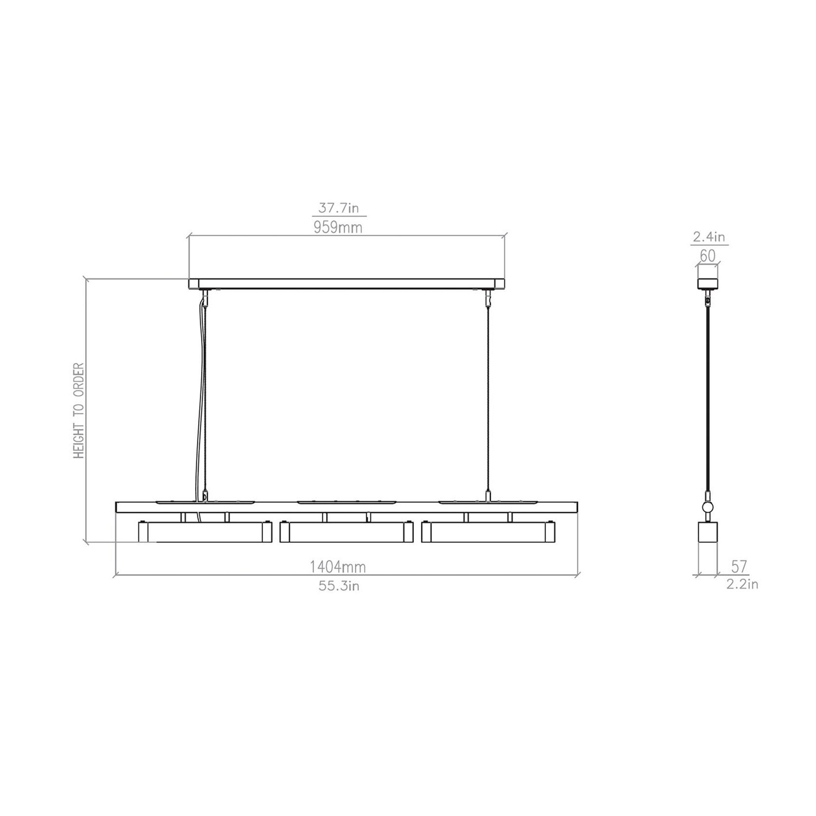 Colt Triple Pendant Light gallery detail image