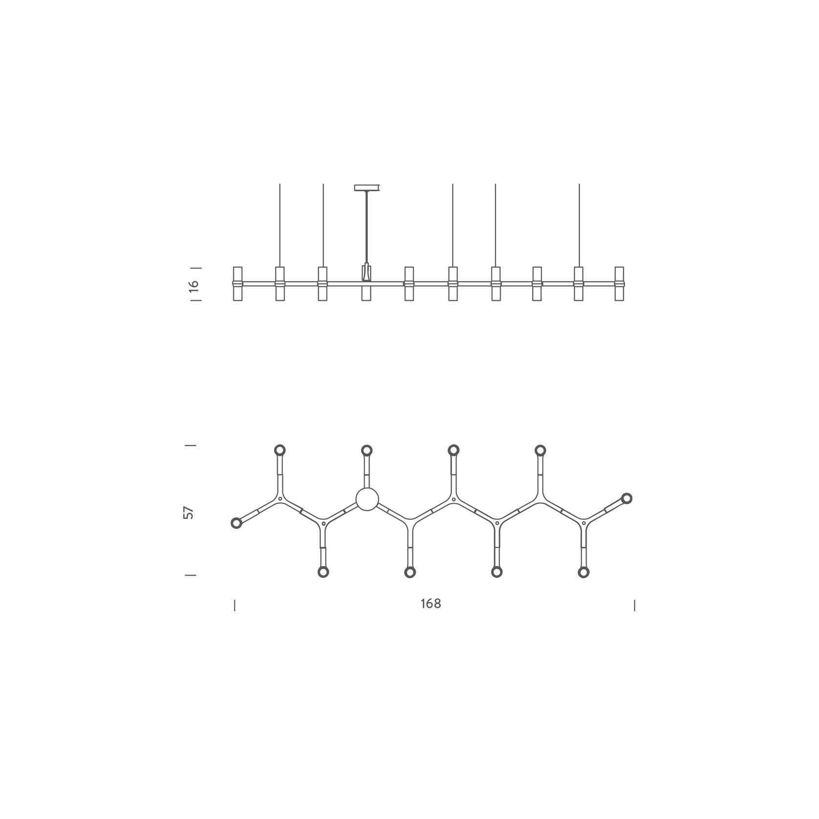 Crown Plana Linear Pendant Light gallery detail image