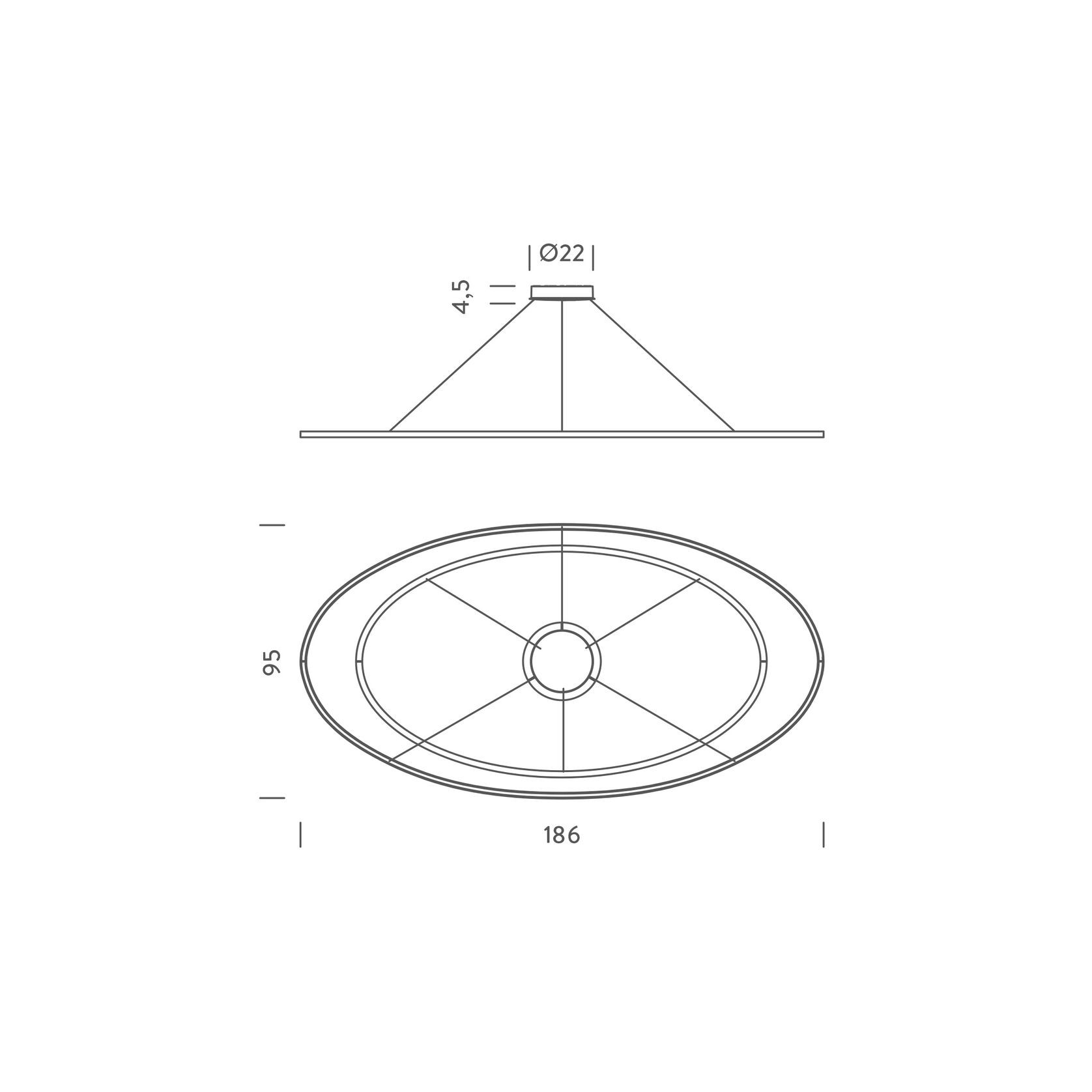 Ellisse Double Pendant Light gallery detail image