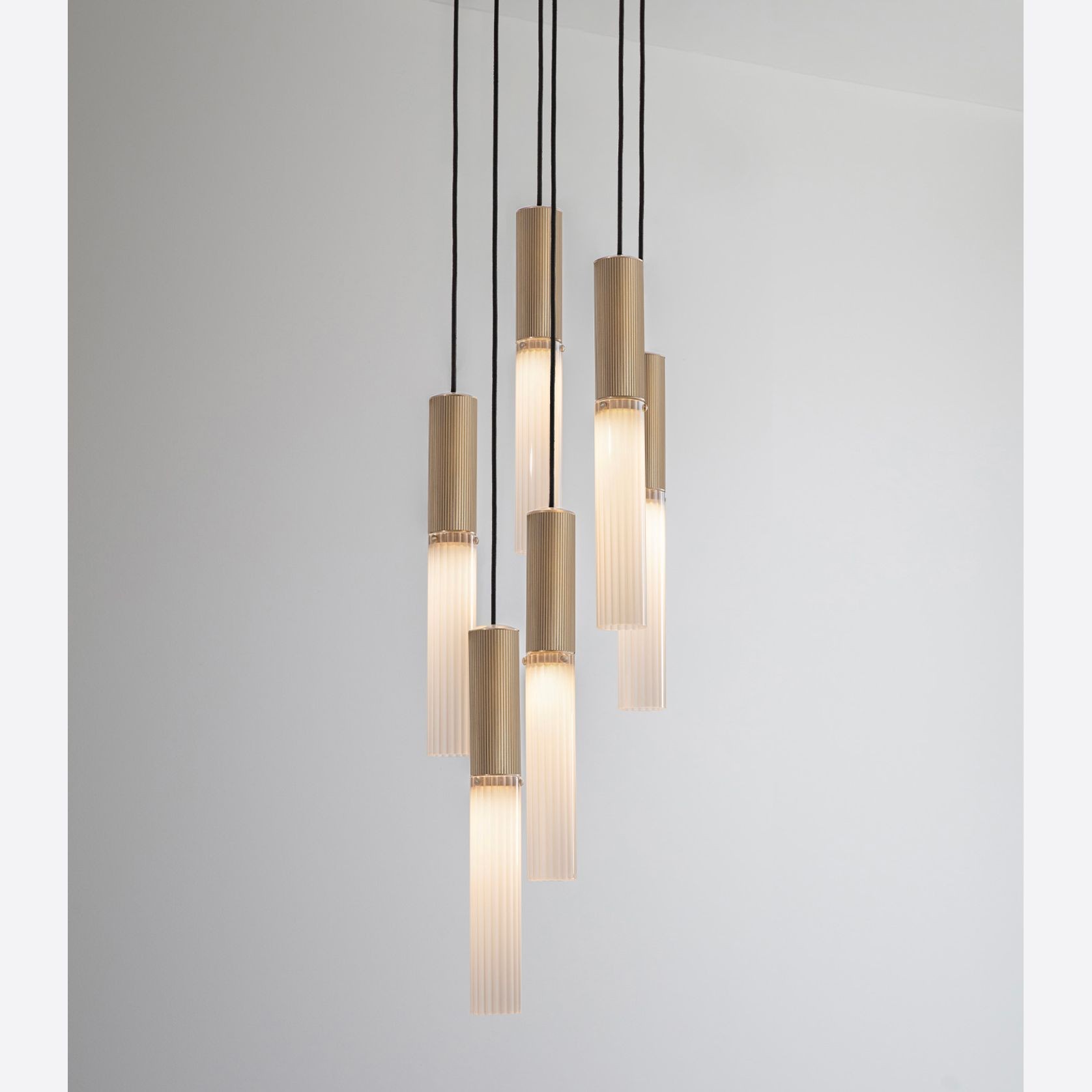Flume Alabaster 6lt Pendant Light gallery detail image