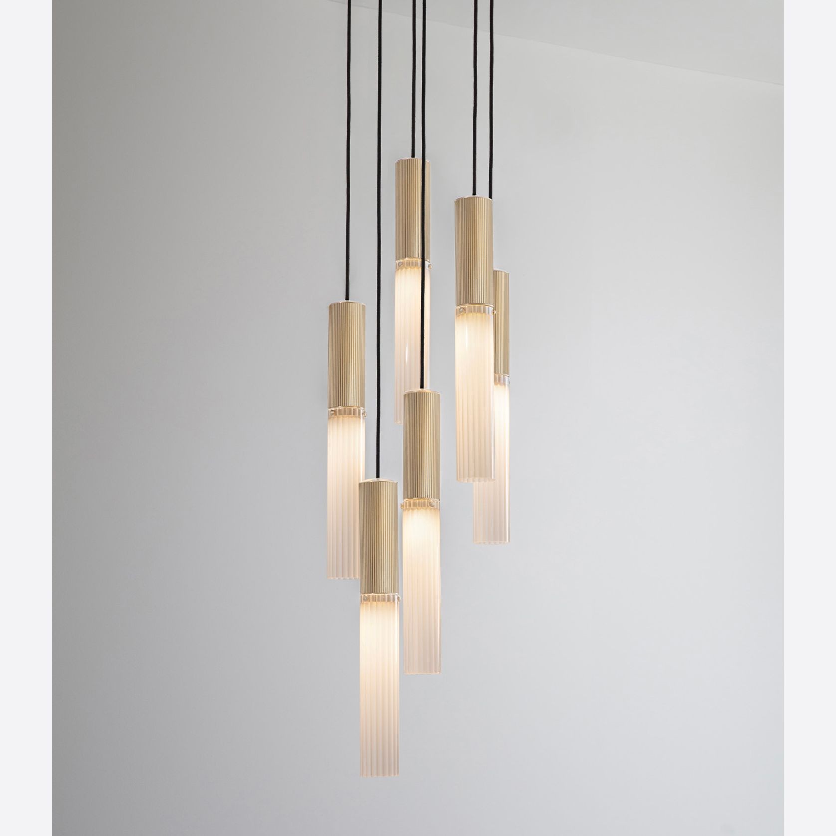 Flume Alabaster 6lt Pendant Light gallery detail image