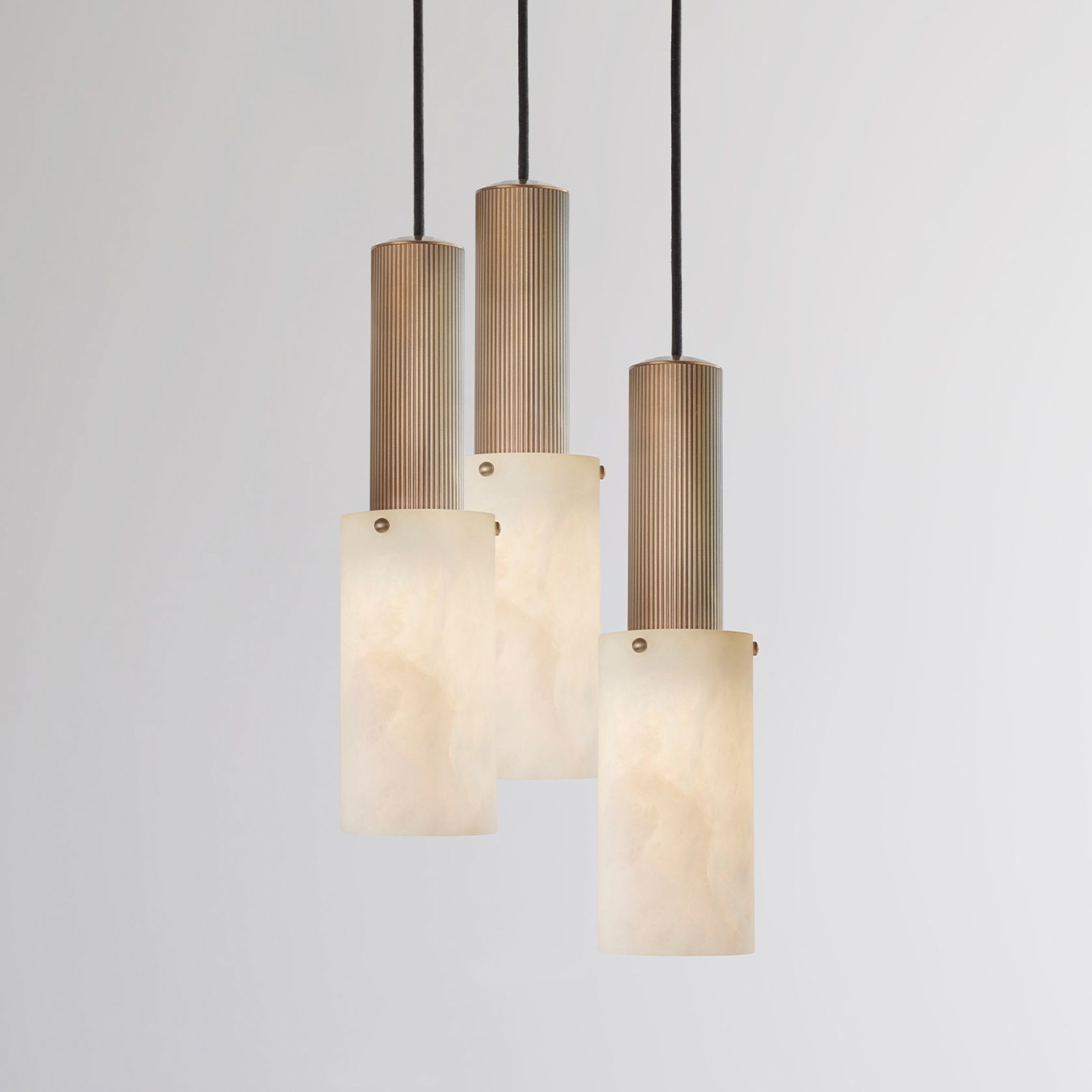 Flume Large Alabaster 3lt Pendant Light gallery detail image