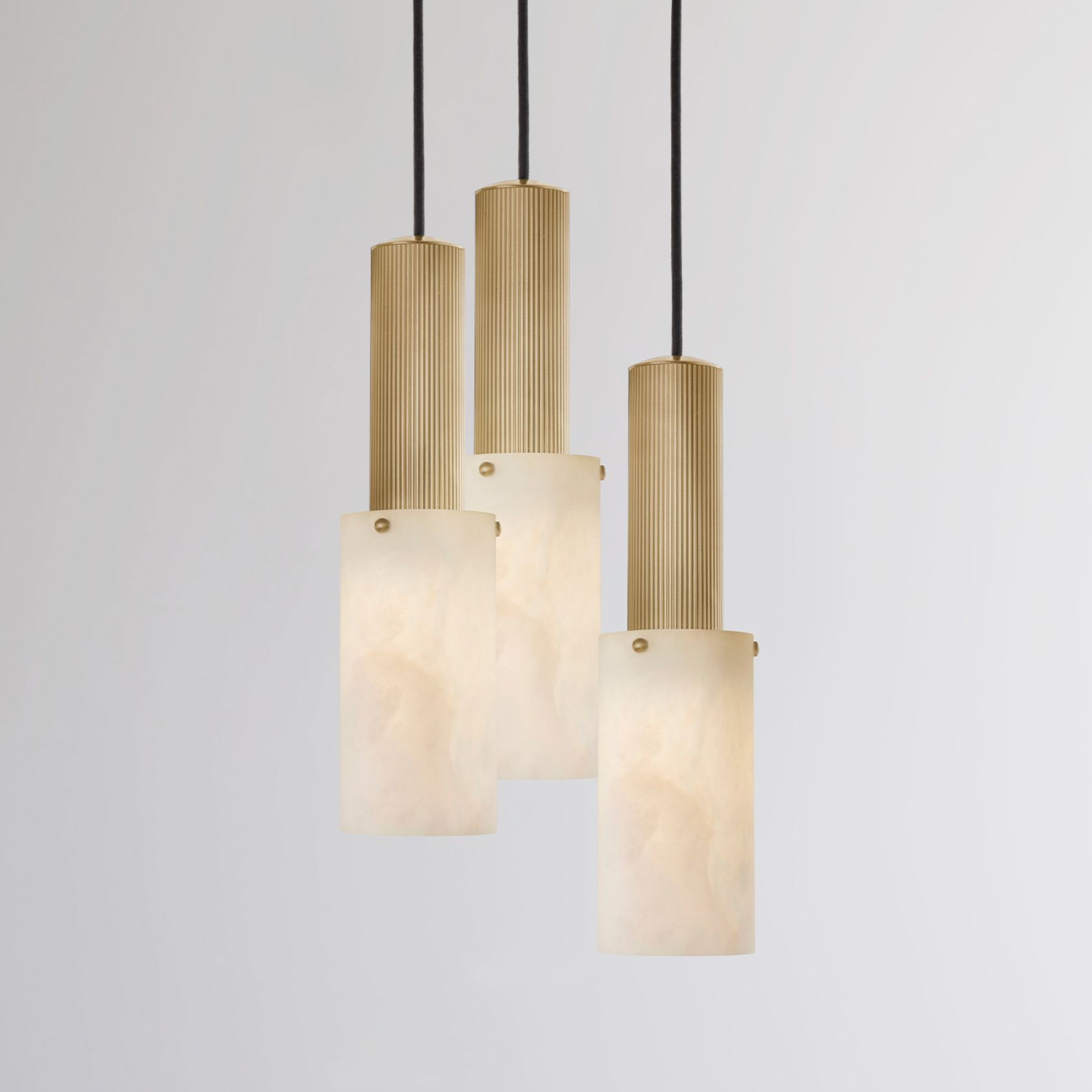 Flume Large Alabaster 3lt Pendant Light gallery detail image