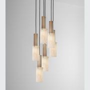 Flume Large Alabaster 6lt Pendant Light gallery detail image