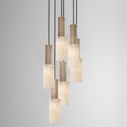 Flume Large Alabaster 6lt Pendant Light gallery detail image