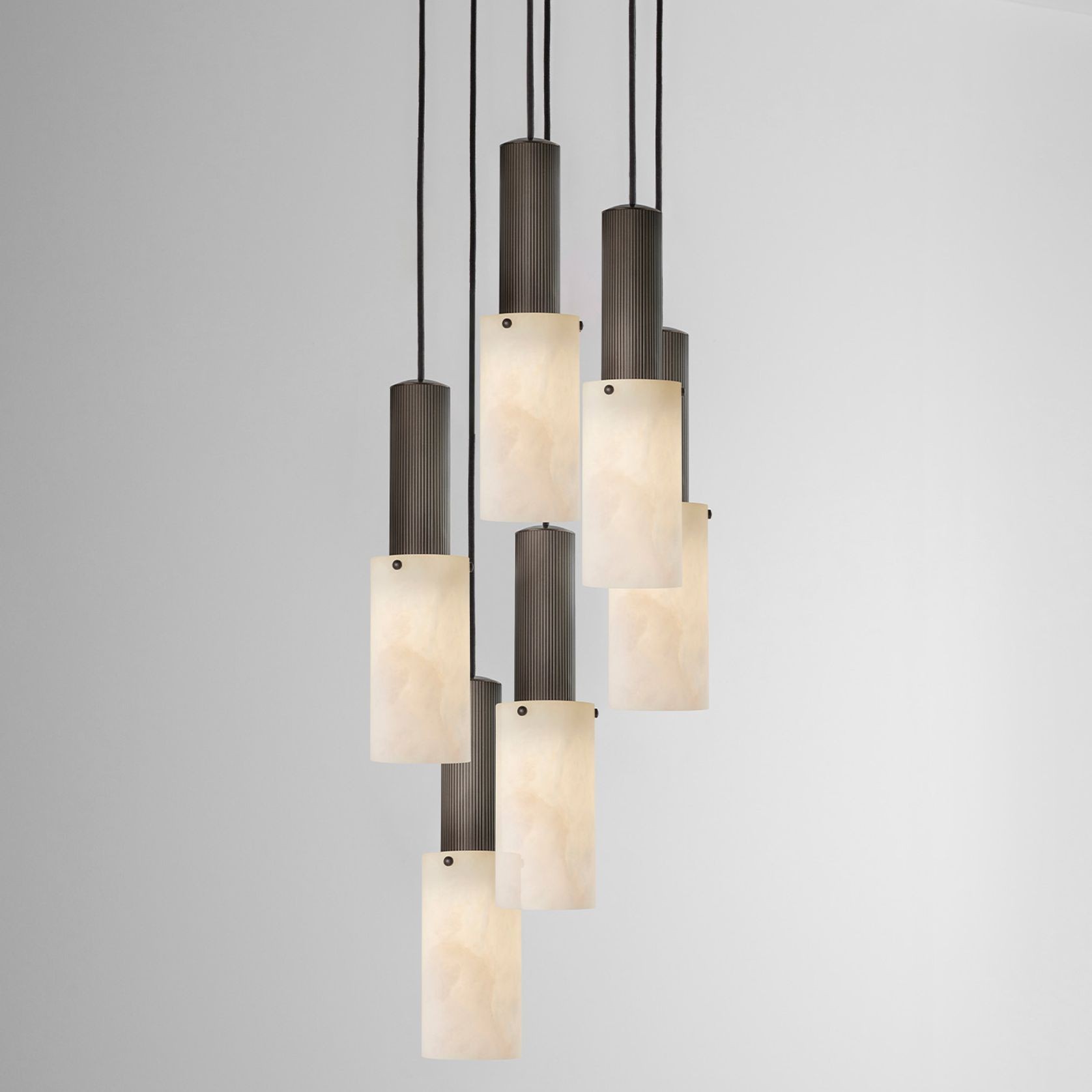 Flume Large Alabaster 6lt Pendant Light gallery detail image