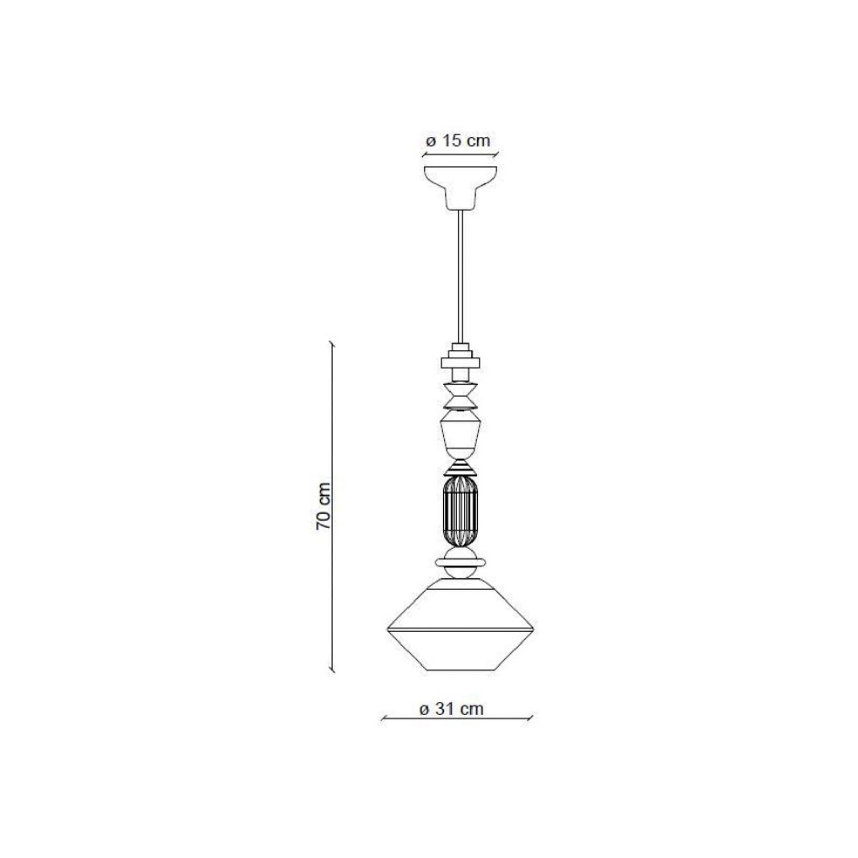 Lariat Diamond Pendant Light gallery detail image