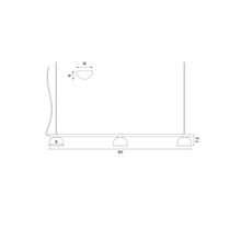 Blush Rail 3lt Pendant Light gallery detail image