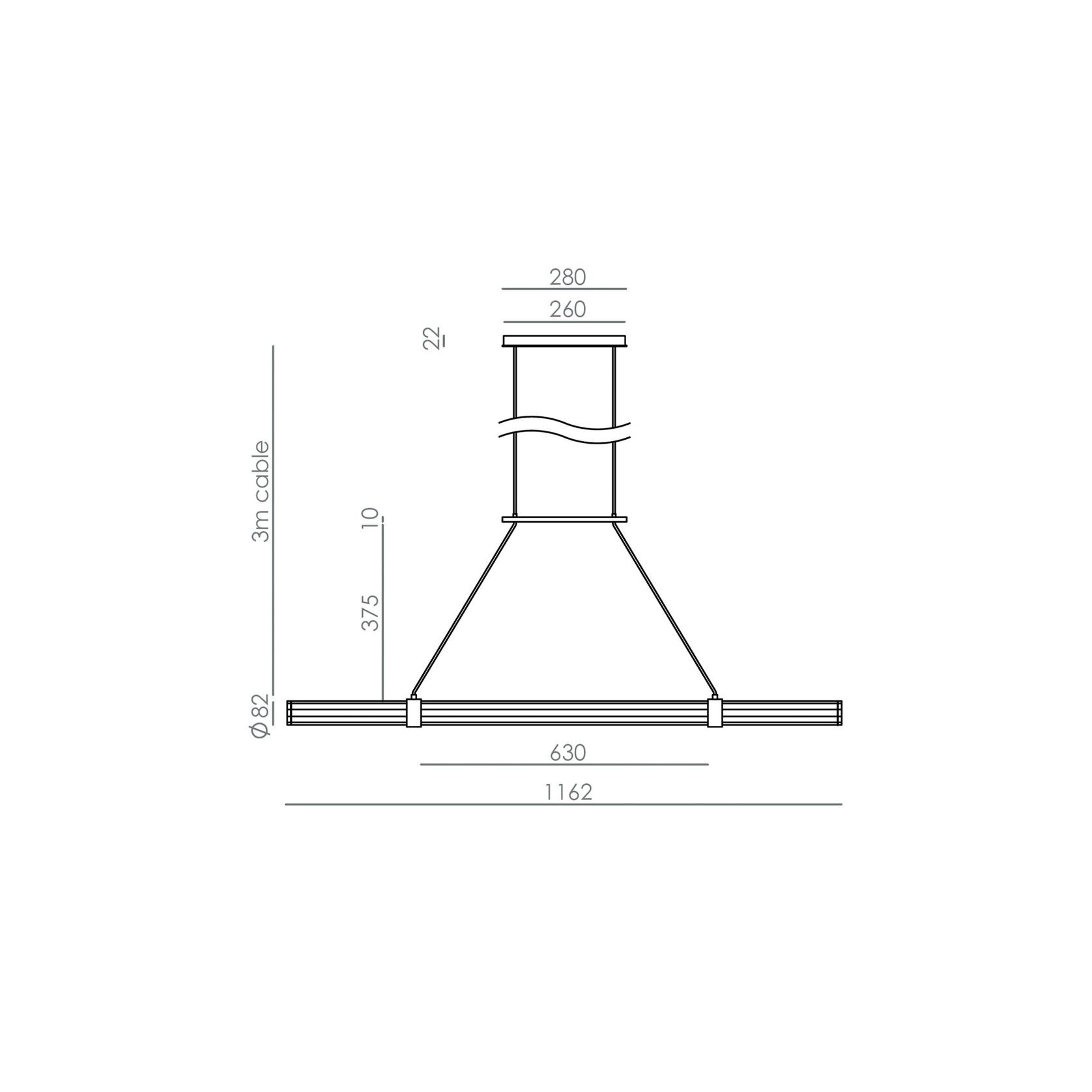 Niro Linear Pendant Light gallery detail image