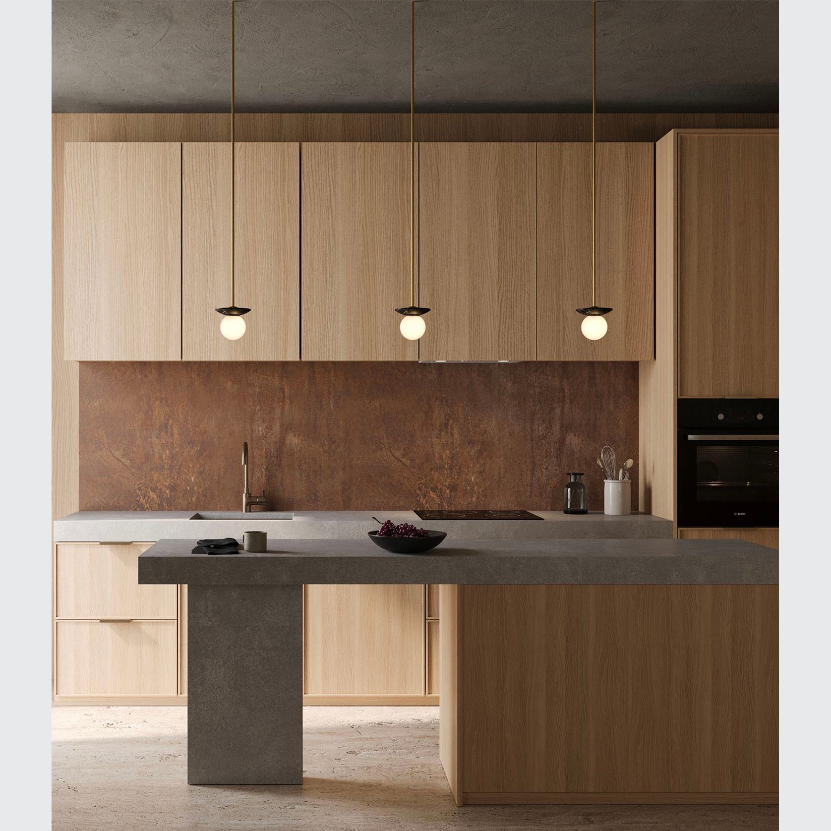 Orbit Stone Pendant Light gallery detail image