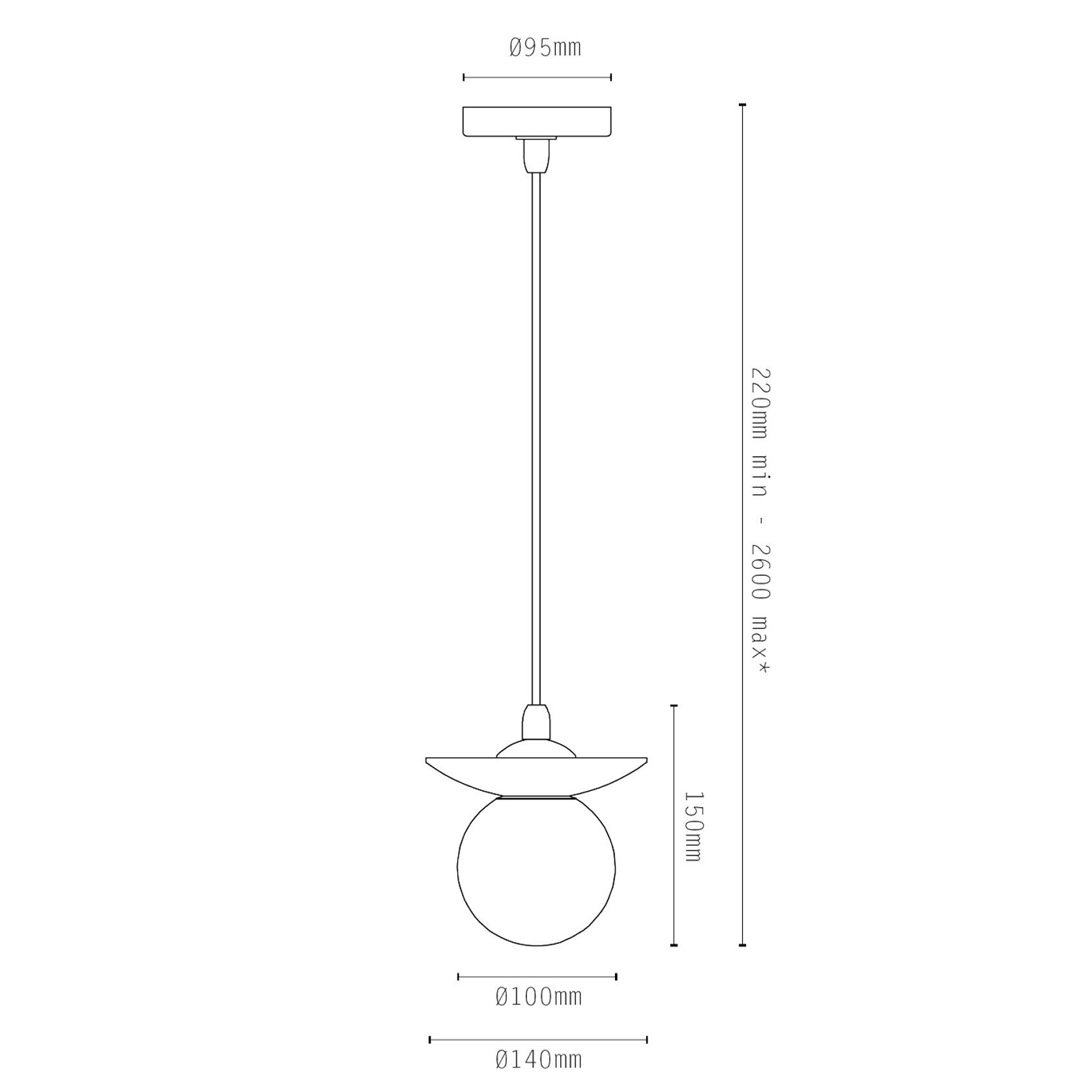 Orbit Stone Pendant Light gallery detail image